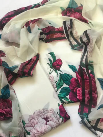 Digital Printed 3pc Swiss Lawn MY - 721