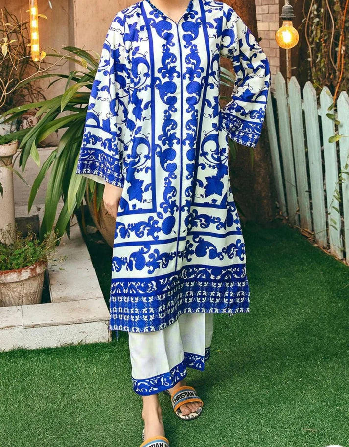 Digital Printed 3pc Swiss Lawn MY - 727