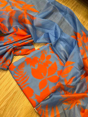 Digital Printed 3pc Swiss Lawn MY - 702