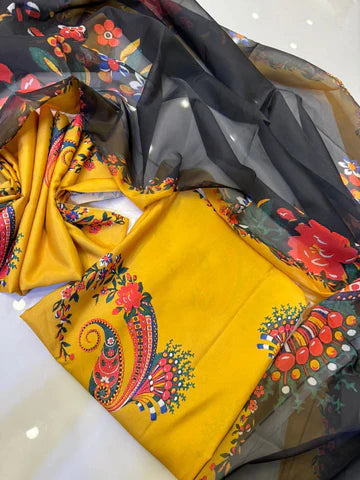 Digital Printed 3pc Swiss Lawn MY - 700