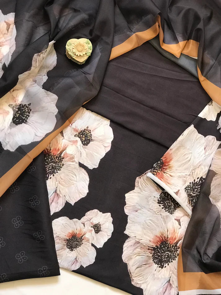 Digital Printed 3pc Swiss Lawn MY - 739