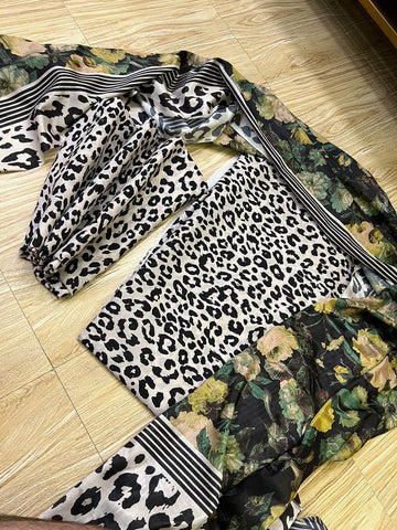 Digital Printed 3pc Swiss Lawn MY - 747