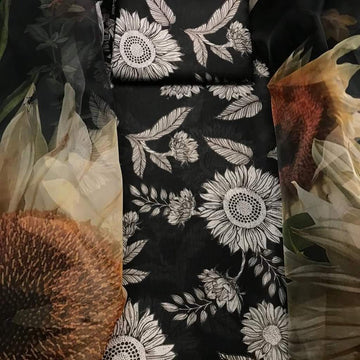 Digital Printed 3pc Swiss Lawn MY - 746
