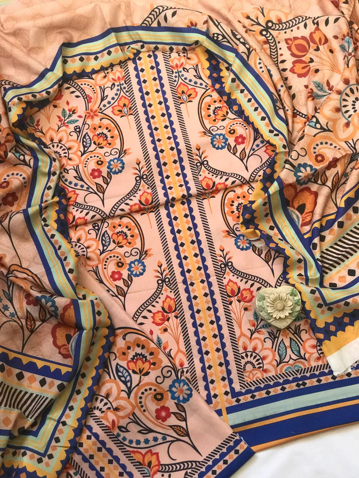 Digital Printed 3pc Swiss Lawn MY - 706