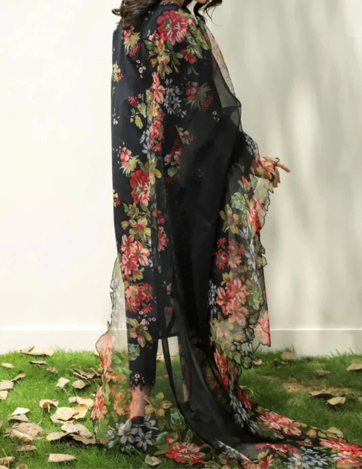 Digital Printed 3pc Swiss Lawn MY - 711