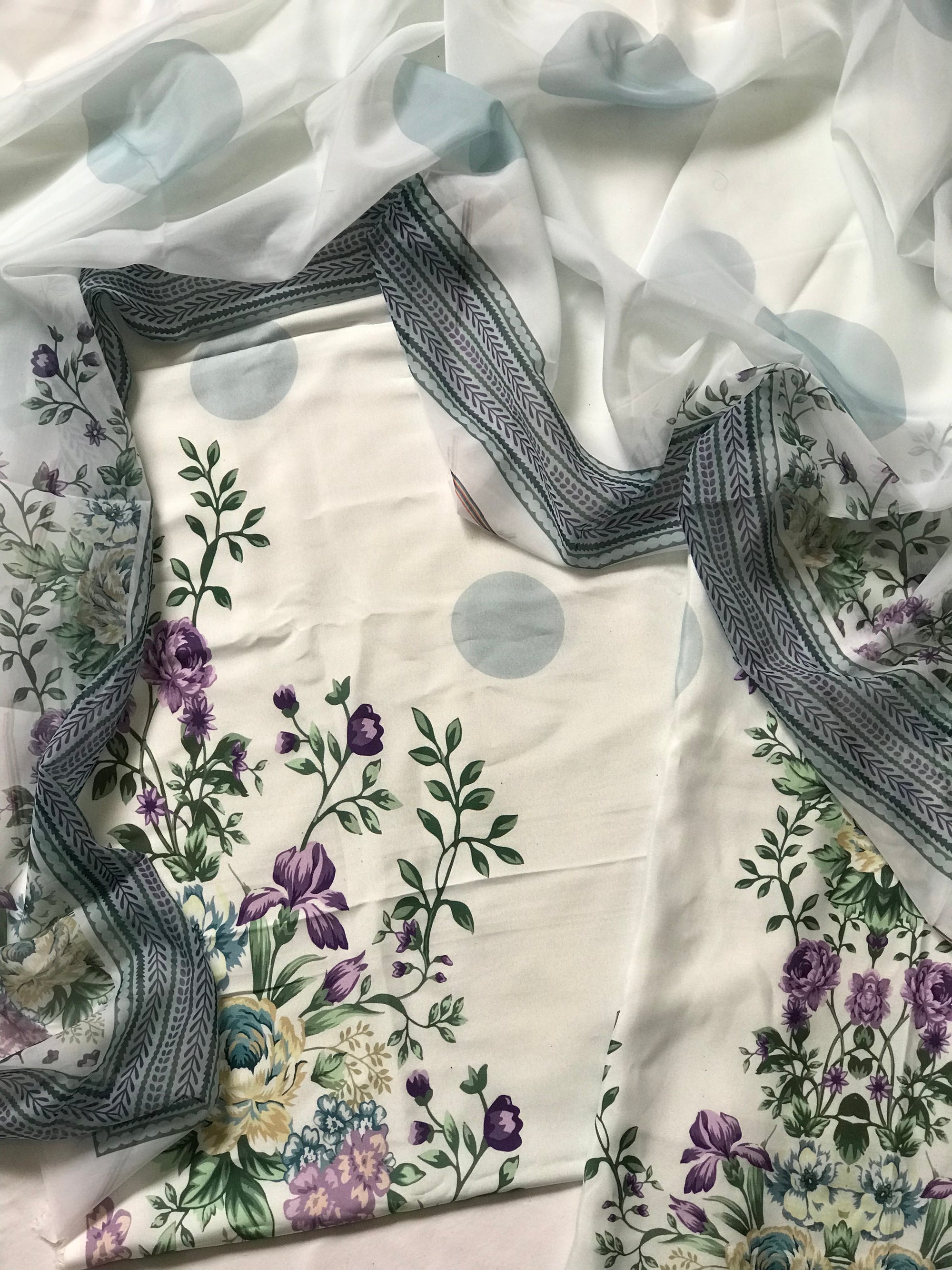 Digital Printed 3pc Swiss Lawn MY - 754
