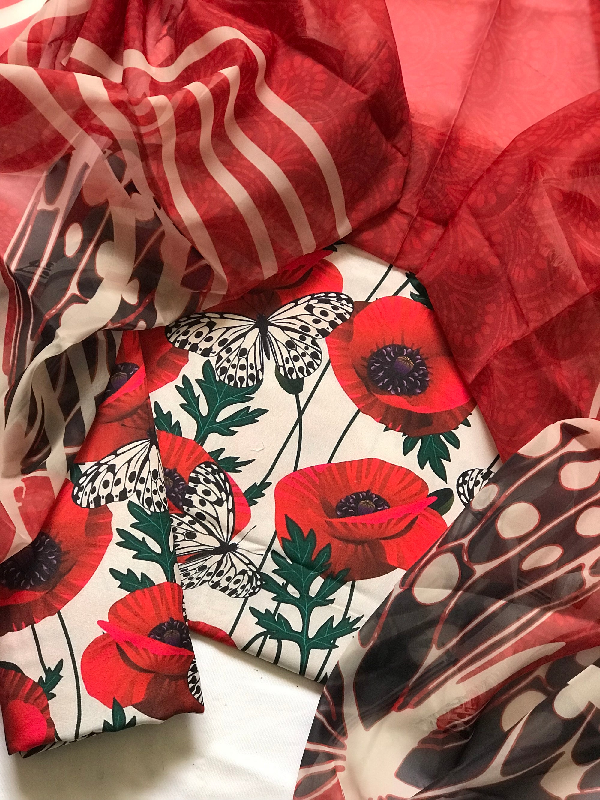 Digital Printed 3pc Swiss Lawn MY - 767