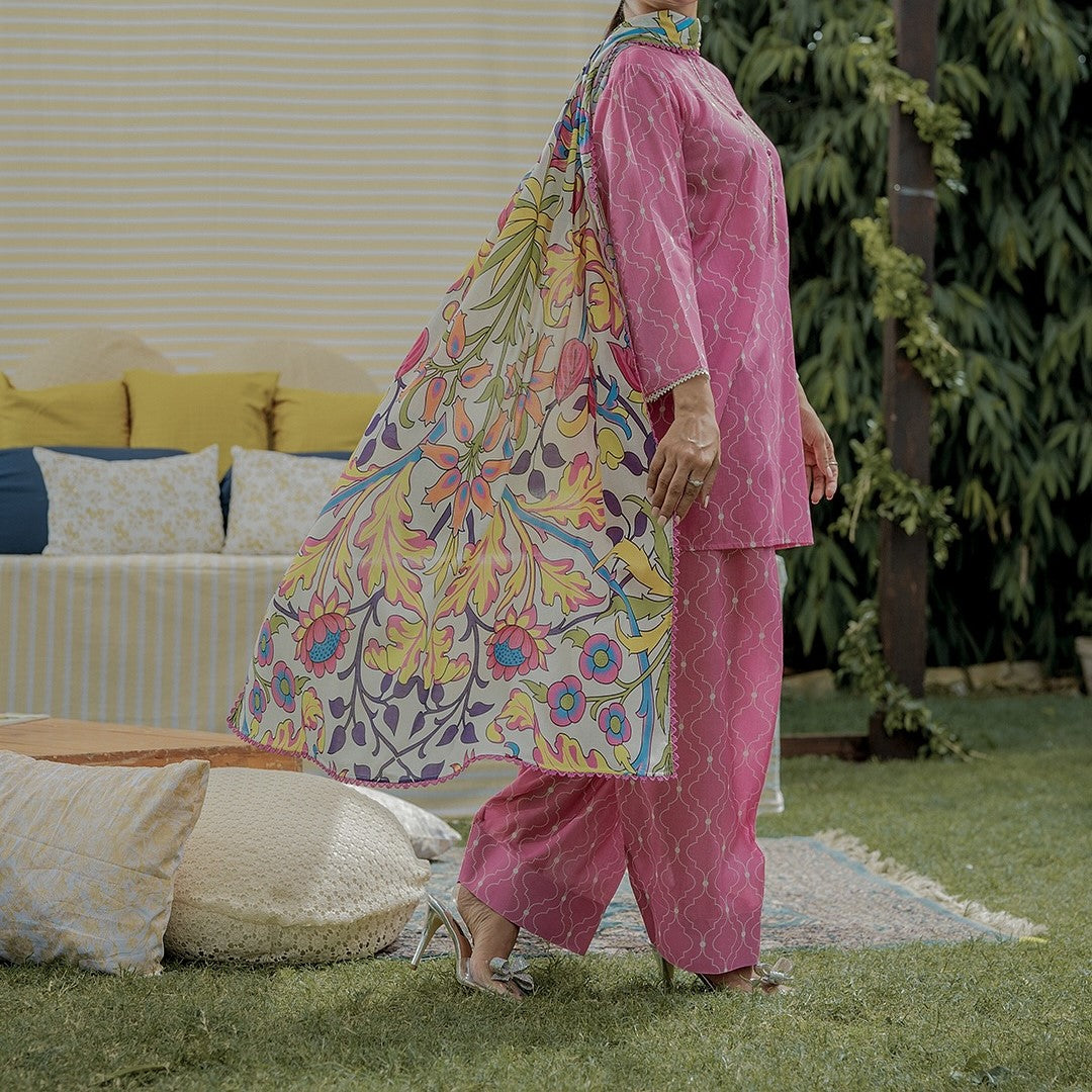 Digital Printed 3pc Swiss Lawn MY - 752