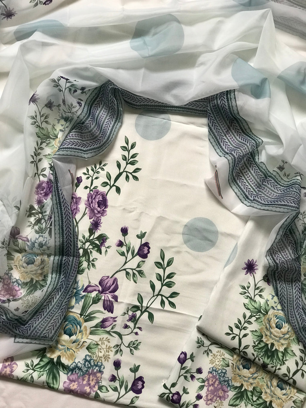 Digital Printed 3pc Swiss Lawn MY - 754
