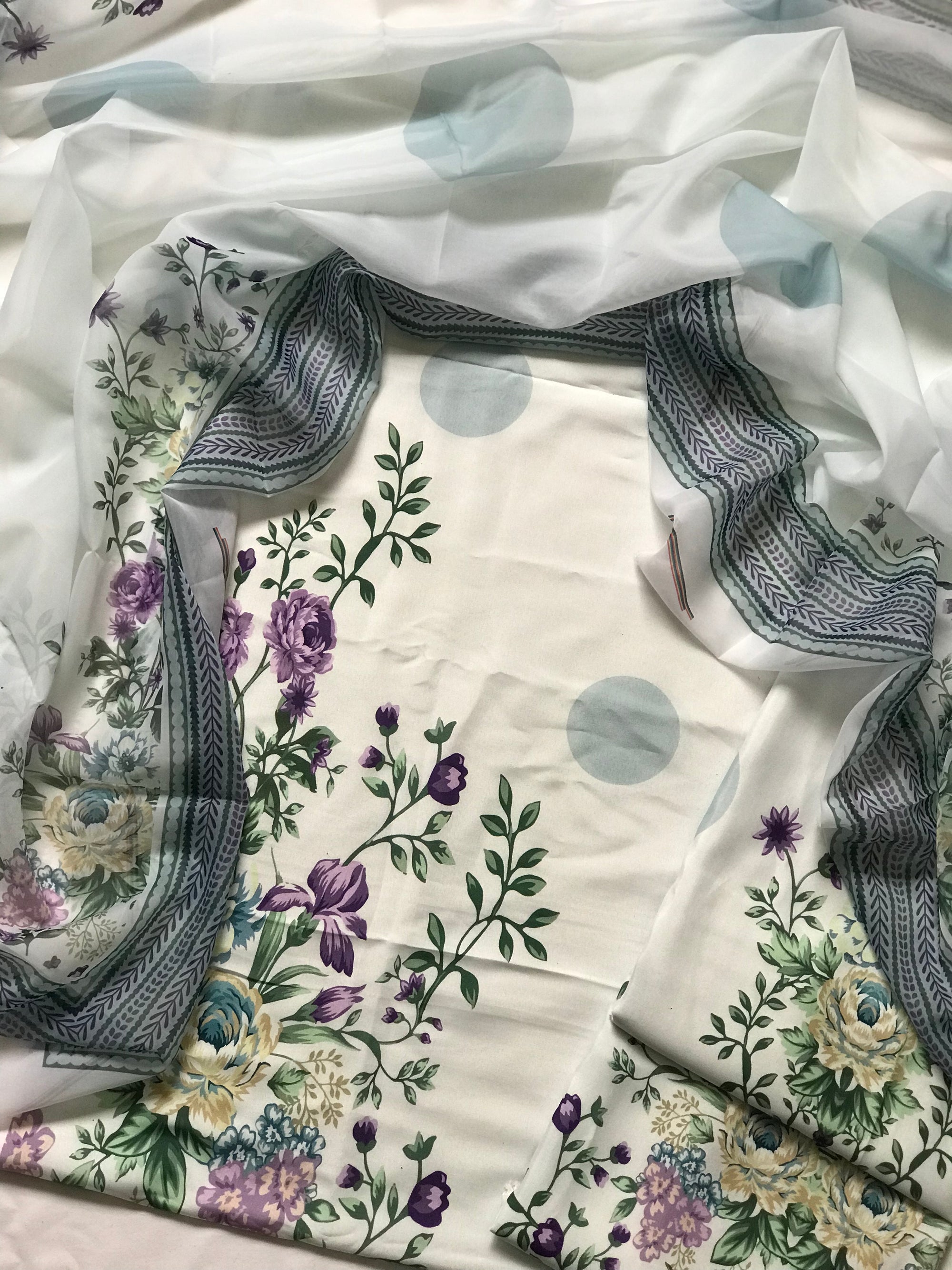 Digital Printed 3pc Swiss Lawn MY - 754