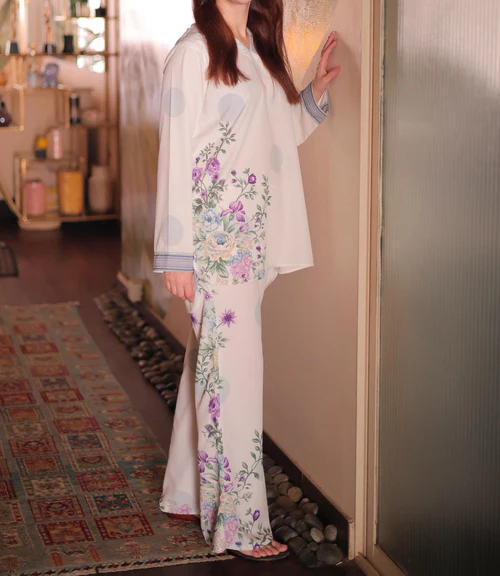 Digital Printed 3pc Swiss Lawn MY - 754