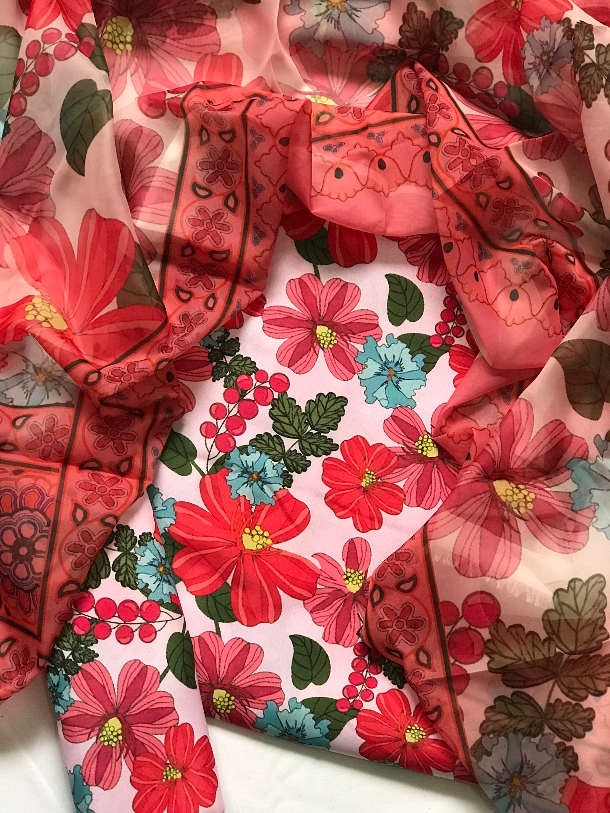Digital Printed 3pc Swiss Lawn MY - 756