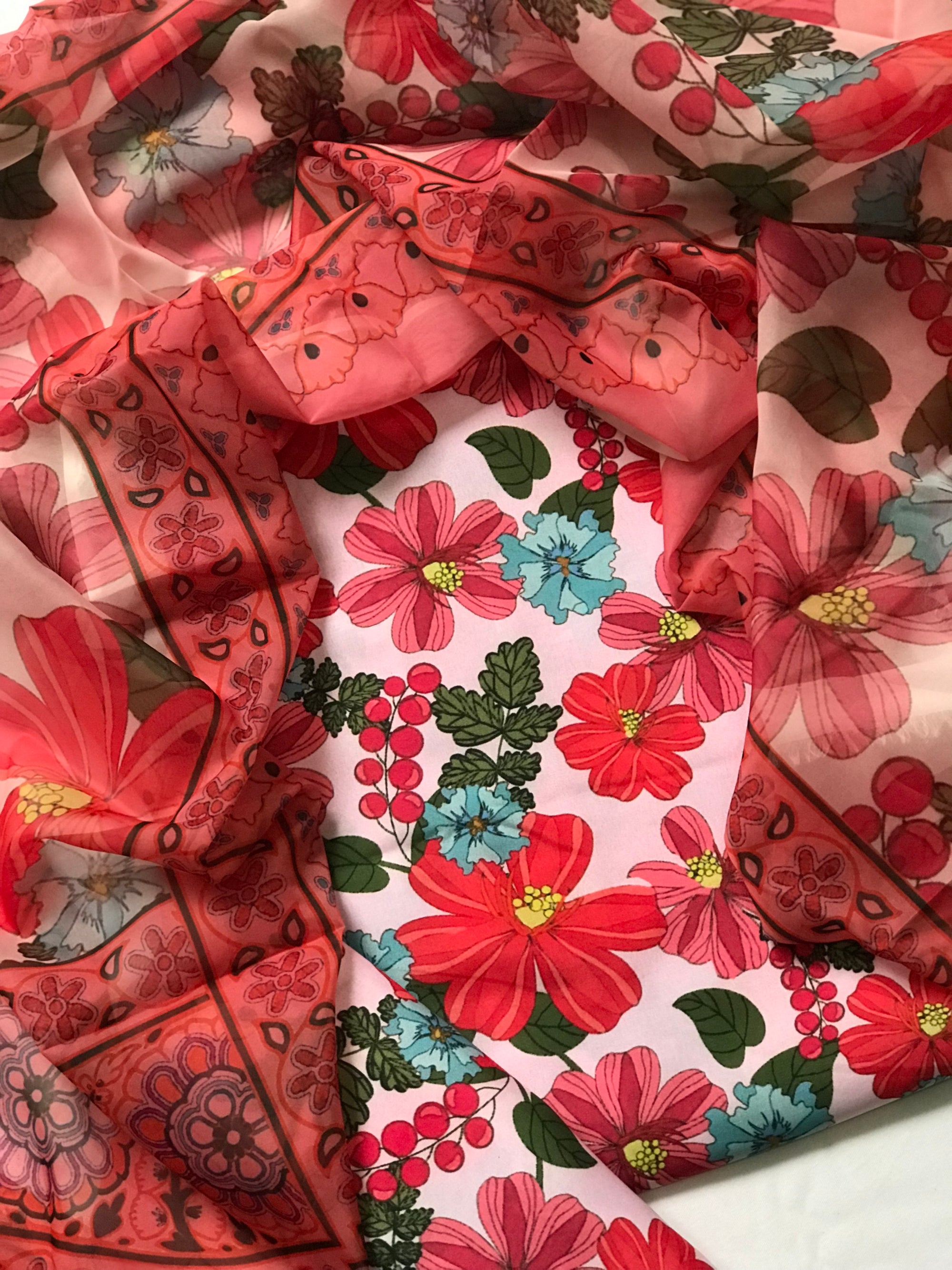 Digital Printed 3pc Swiss Lawn MY - 756