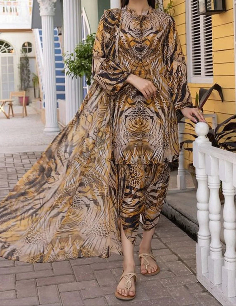 Digital Printed 3pc Swiss Lawn MY - 708